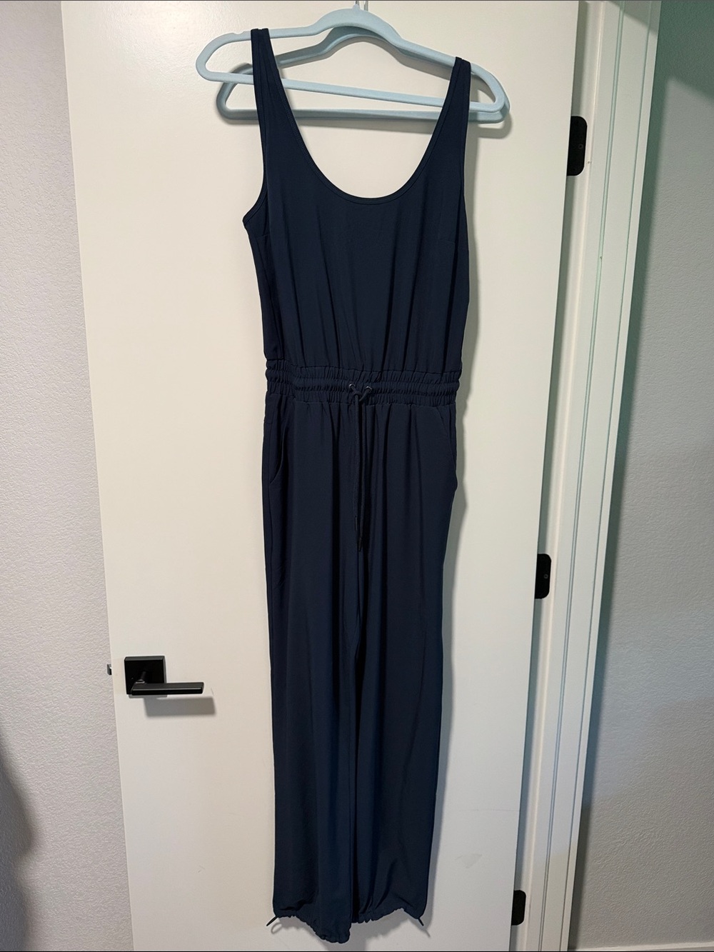 Abercrombie & Fitch Navy Scoop-Neck Sleeveless Jumpsuit
